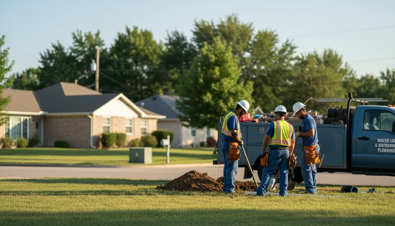 Residential water line and bathroom plumbing service in Orion, IL